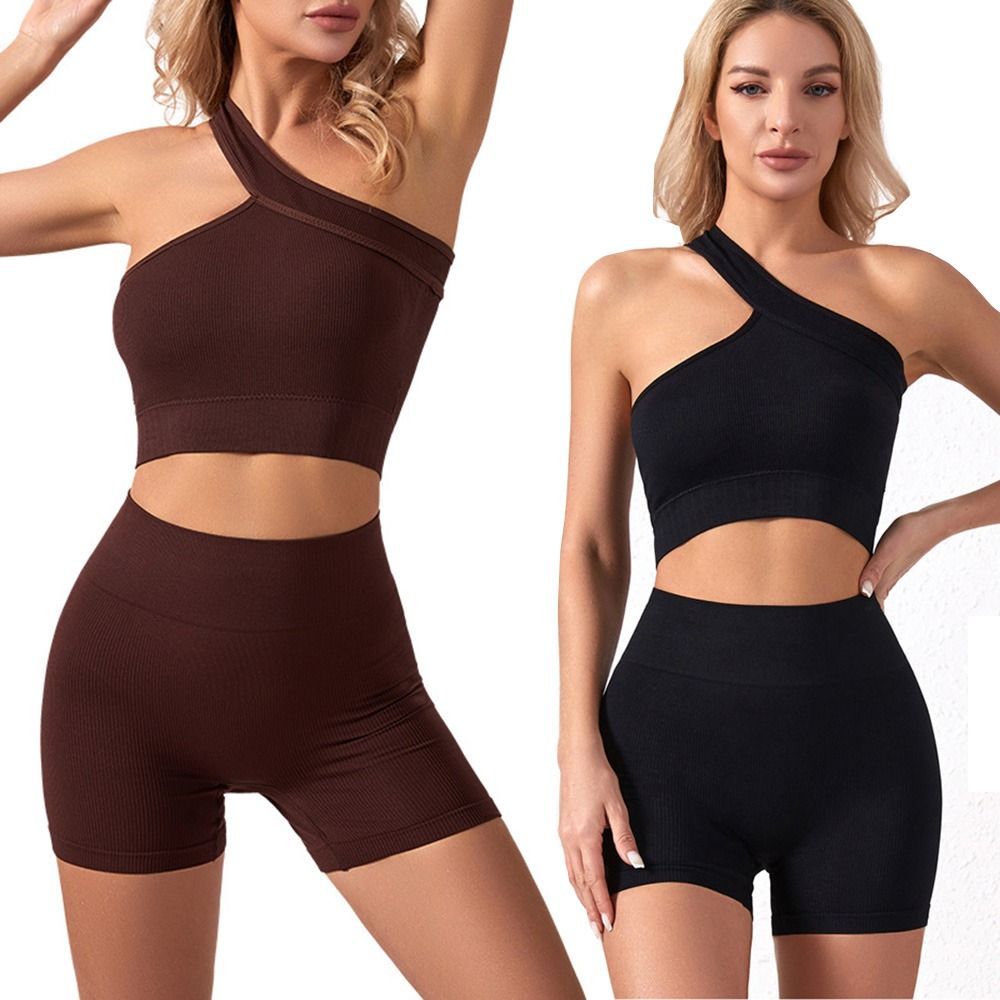 2Pcs Casual Seamless Women Wor - Tank Top Ribbed 评论和价格