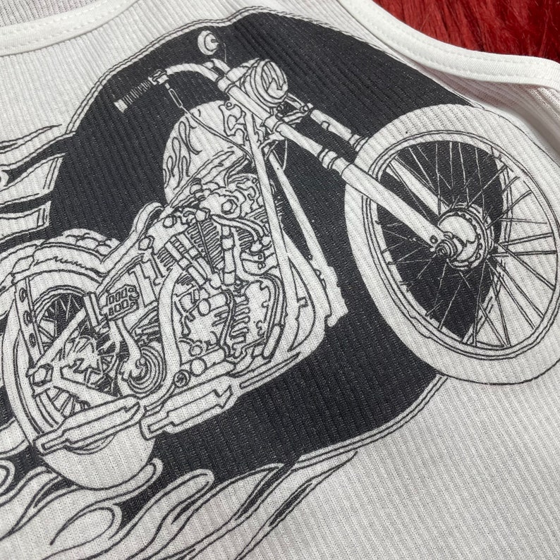 Ribbed Tank with Flamin’ Motor - Tank Top Ribbed 评论和价格