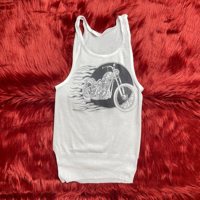 Ribbed Tank with Flamin’ Motor - Tank Top Ribbed 评论和价格